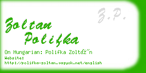 zoltan polifka business card